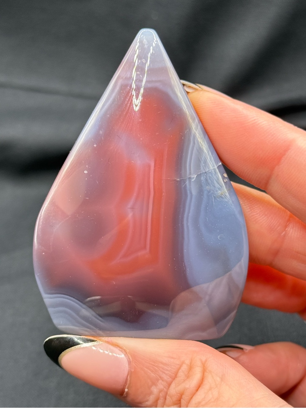 Natural Swazi Agate (Mozambique Agate) Polished Flame Freeform